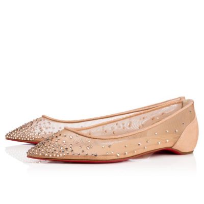 Zapatos Planos Follies Strass Christian Louboutin Mujer - Beige - 1201016WH01
